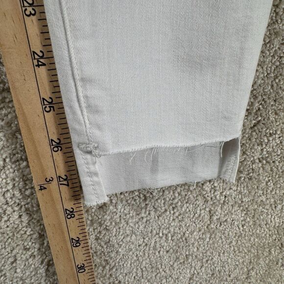 Frame Denim White Jeans NWT Size 26 Le Skinny De Jeanne Blanc White Step Hem - Picture 10 of 14